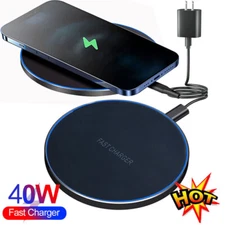 40W Fast Wireless Charger Charging Pad For Samsung Galaxy S25 Ultra S24 S23 S22+