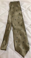 Joseph A Banks Gold 100% Silk Tie, Made in the USA of imported materials