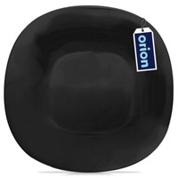 Flacher Teller Essteller Speiseteller Flachteller Aus Glas Schwarz Luna 26,5 Cm