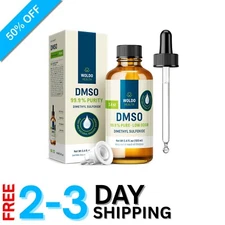 99.9% Pure DMSO Liquid - Low Odor 3.38oz in Glass Bottle for Versatile Use