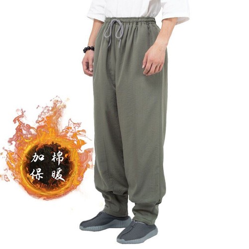 Buddhist Monk Pants Shaolin Kung Fu Pants Autumn Winter Trousers Tai Chi Trouser - Picture 6 of 27