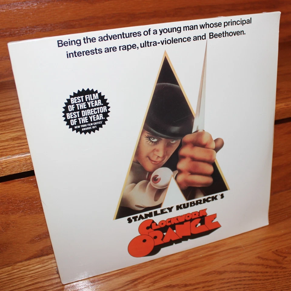 Disco láser LD Kubrick de pantalla ancha juego extendido naranja reloj nuevo sellado 1990 Foto 2 de 4