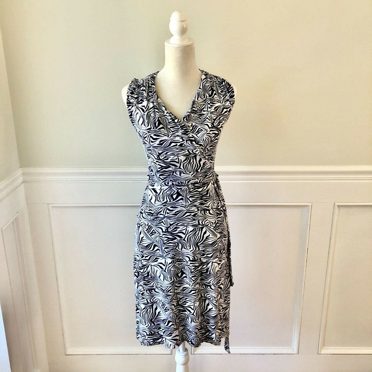 LK Bennett Gigi Jersey Wrap Dress 2 Print XS | eBay