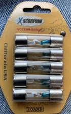 5 PACK - SCORPION 30 AMP AGU FUSE FUSES HIGH QUALITY GLASS NEW 30 AMP SC-AGU30PL