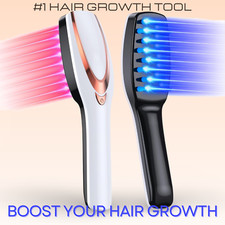 Intensive LED Hair Growth Scalp Stimulating Electric Brush Red Blue Light Comb