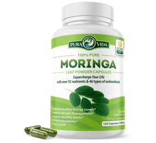 Moringa Capsules by Pura Vida Moringa | Organic Moringa Powder | Natural Anti-In