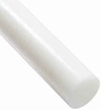 HDPE High Density PE500 Round Rod 110mm / 4.33", 130mm 5.11" 160mm 6.29"  White