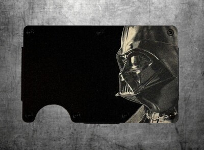 Star Wars Darth Vader Slim Profile Metal RFID Blocking Wallet Minimalist Laser