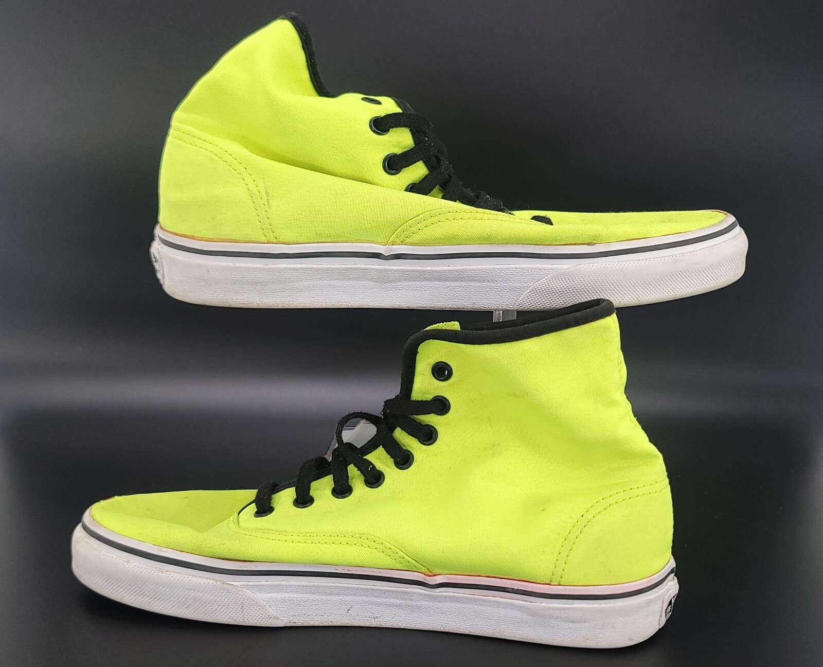 Vans Unisex Skate Shoe Neon Green TB4R Canvas Lace Up High Top Sneaker