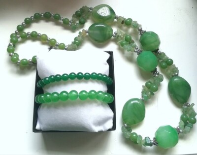 BURMESISCHES GRÜNES JADEIT ARMBAND NATUR 8-10MM JADE ARMBAND GRÜN AA GRAD
