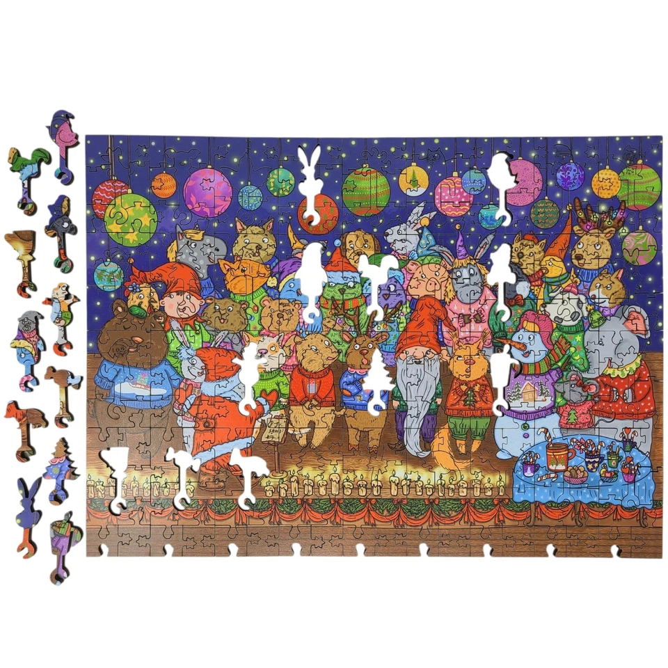 Wooden Puzzle for Adults by FoxSmartBox - 205 Pieces - The Christmas Choir - Image 4 of 4