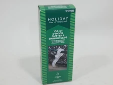 New Holiday Living 100 Count S-Hook Gutter & Shingle Clips Roof Hangers Easy