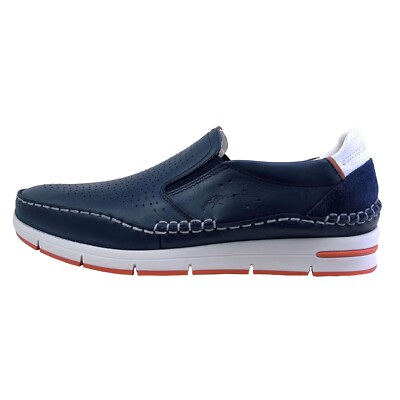 Fluchos Yannic: Mocasines Zapatos Para Hombre Azul Piel F1445