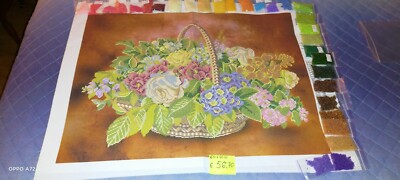 Bead Embroidery Kit Beaded Stitching Blumenkomposition PERLENSET 