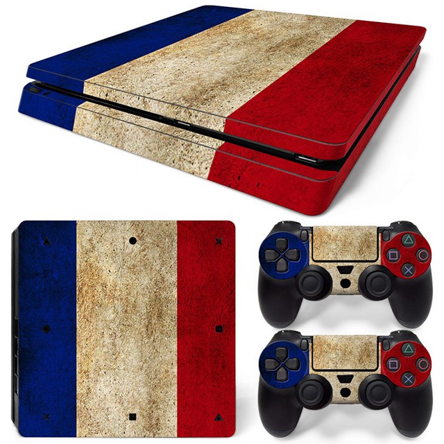 Sony PS4 PLAYSTATION 4 Slim Skin Sticker Screen Protector Set France