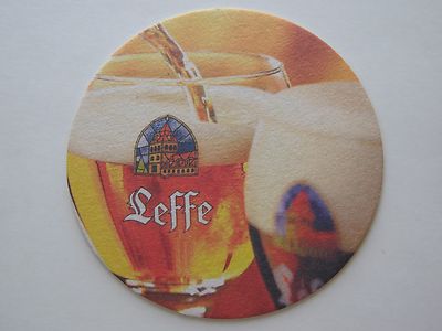 Beer Bar Pub Coaster: LEFFE Biere d'Abbaye Belge Blonde Ale ~ Leuven, BELGIUM