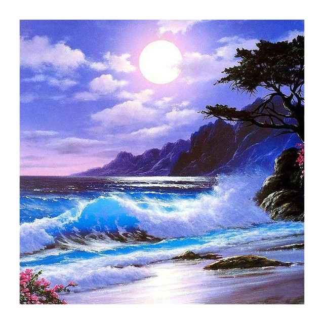 DIY 5D Diamond Painting by Number Kits, Rhinestone Diamond Embroidery