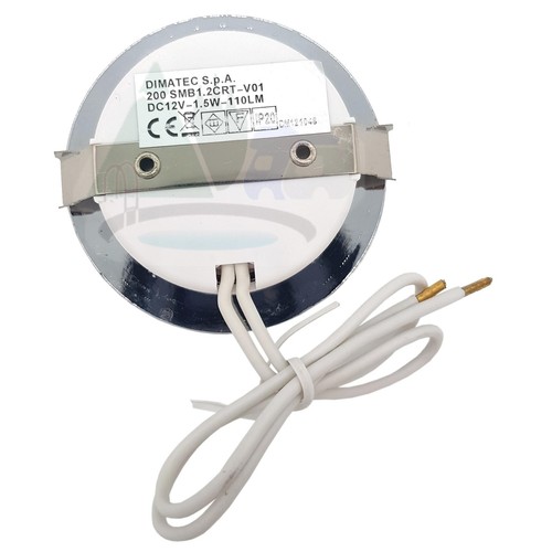 DIMATEC 12V LED FOCO TÁCTIL ENCENDIDO/APAGADO 68MM CARAVANA AUTOCARAVANA AUTOCARAVANA CROMO - Imagen 3 de 10