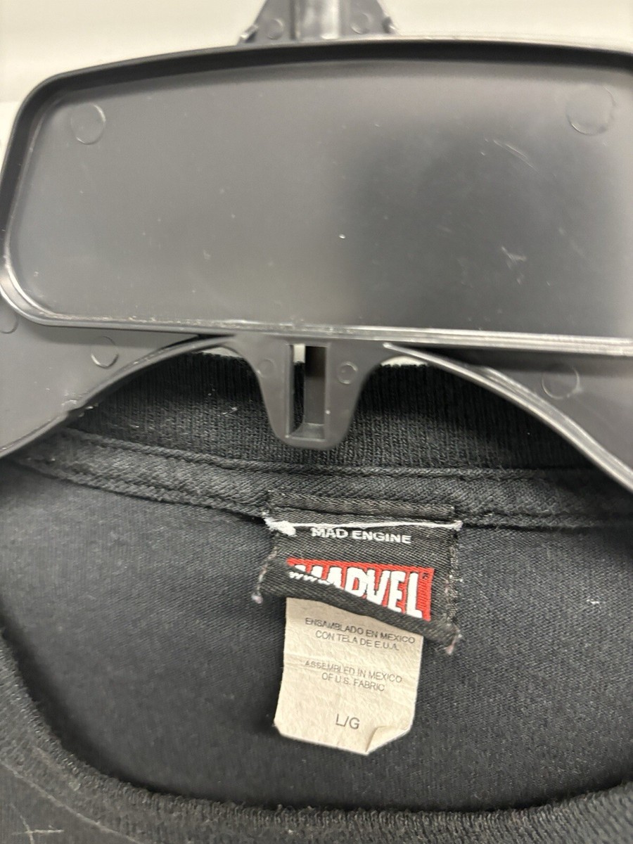 Marvel Mad Engine Red Hulk Comic T Shirt Size L Black Incredible Hulk Rare