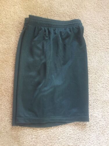 youth shorts PE dark green mesh soccer badger sz large 14 EUC boys girls 12 soft
