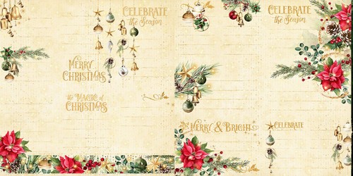 Graphic45 FELIZ Y BRILLANTE (32) TARJETAS DE DIARIO 3x4 4x6 álbumes de recortes NAVIDAD - Imagen 3 de 3