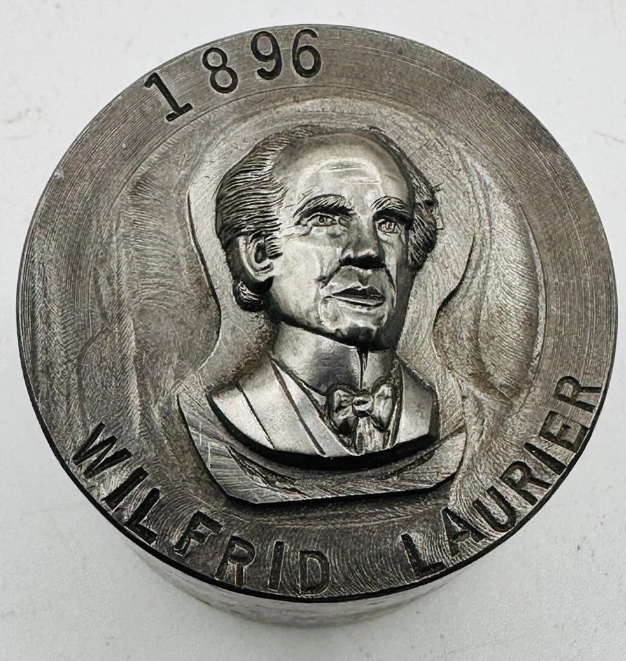 Wilfrid Laurier 1896 Primer Ministro canadiense Fabricación Buje de acero Die Master Foto 4 de 4