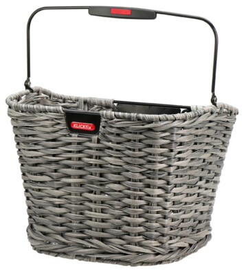 Rixen&Kaul Klickfix Structura Retro Schilf grau Fahrradkorb Lenkerkorb max. 7kg