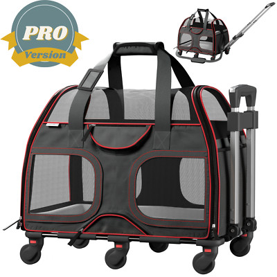 Used Katziela  Luxury Rider PRO Pet Carrier with Wheels&Double Telescopic Handle