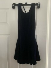 Mondor skating dress blue sparkle Model 29092 Medium matching scrunchy