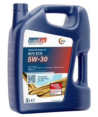 EUROLUB WIV ECO 5W-30 1 x 5 Liter Motoröl für BMW LL-04 Longlife-04 LL04 5W30