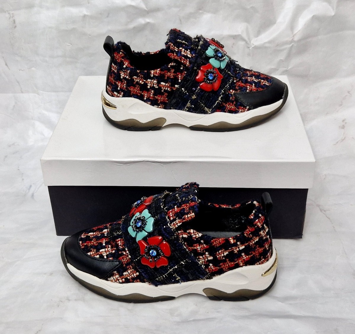 KURT GEIGER Lara Ladies Flat Multi-Coloured Slip On Sneakers