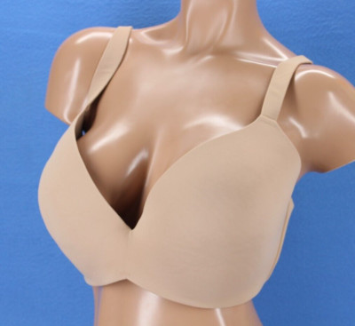 Ambrielle Beige Lined Wireless T-Shirt Bra Size 40DD #D1003