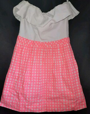 lilly pulitzer pink gingham dress Lilly Pulitzer NWT Maybella Tiered Midi Dress Pink Isle Gingham $248 Size  12,14