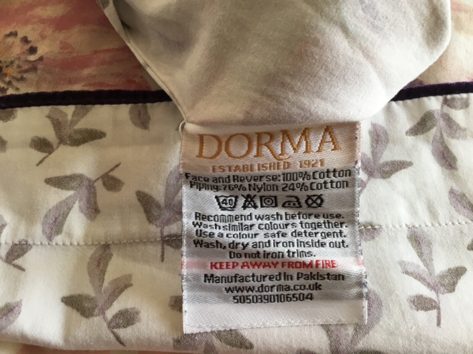 Dorma Single zipped Duvet cover and 2 pillowcases. eBay