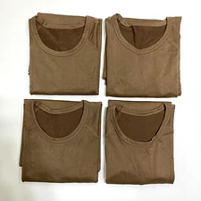 Sturm Mil-Tec Baselayer Shirt Lot Of 4  Mens L/XL Brown Long Sleeve Pullover