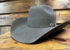 Genuine 100 Felt Fine Wool 6X Western Hat Aspen Granite-5523