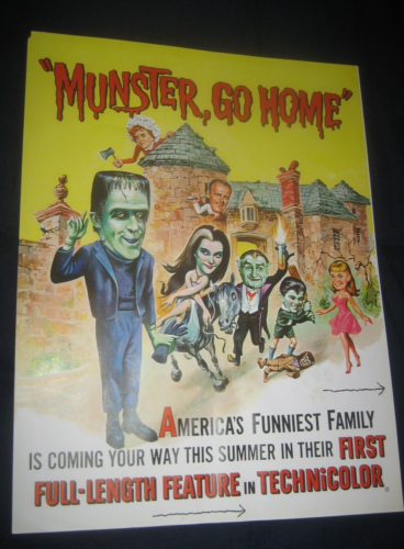 MUNSTER  GO HOME '66  -   Original  trade ad !  HERMAN / LILLY  & the gang ! - Zdjęcie 1 z 2