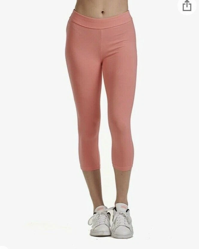 Spalding Womens Essential Capri Legging Crop Pant Sunkissed coral