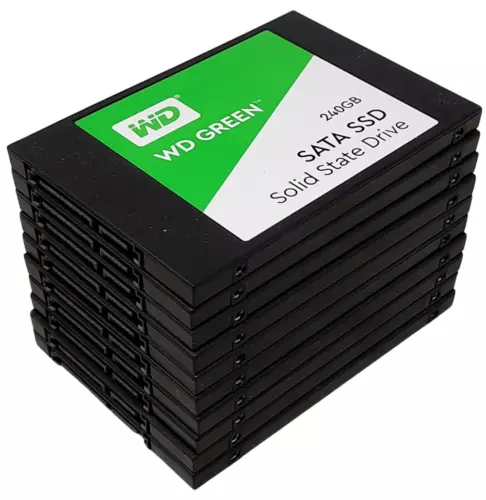 10 x Western Digital WD Green WDS240G2G0A 240GB Sata 2.5" SSD 80-89% Health