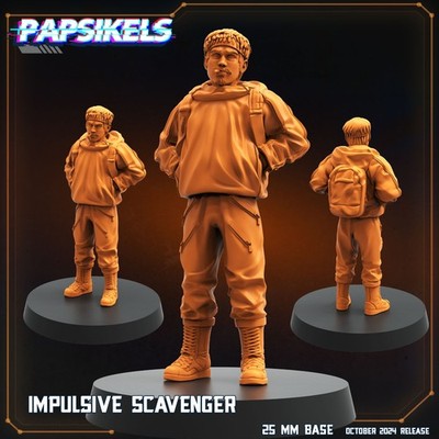 Impulsive Scavenger   Cyberpunk Miniature | 25mm Base | Papsikels