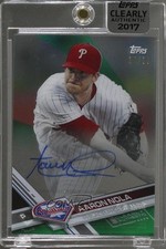 2017 Topps Clearly Authentic Auto Green /99 Aaron Nola #CAAU-AN Auto 0g4