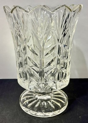 FIFTH AVENUE CRYSTAL VASE/CANDLEHOLDER/HURRICANE LAMP~POLAND~7.5  TALL