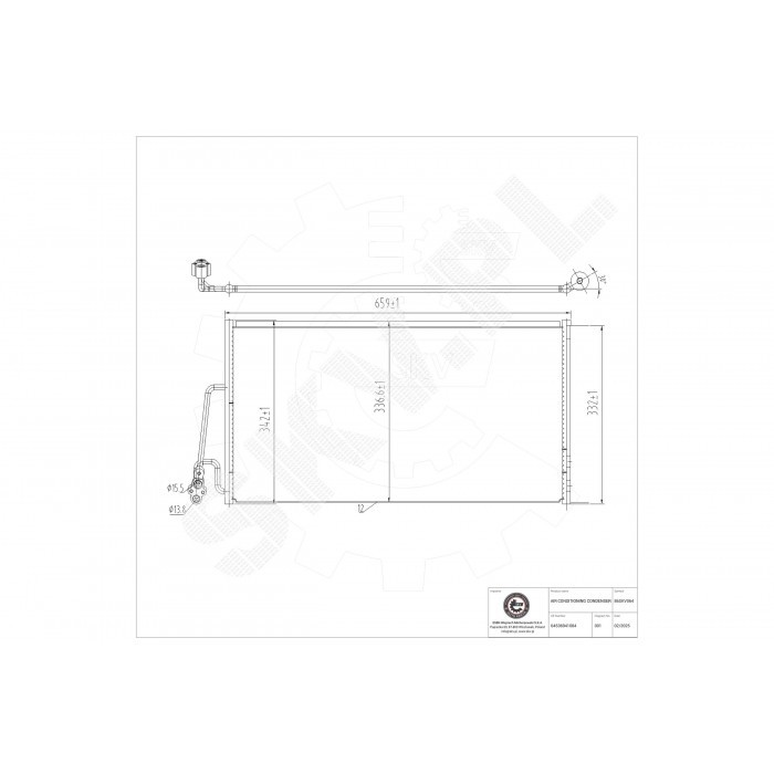 Condenseur de climatisation Mini One Cooper 64536941084 radiateur de clim
