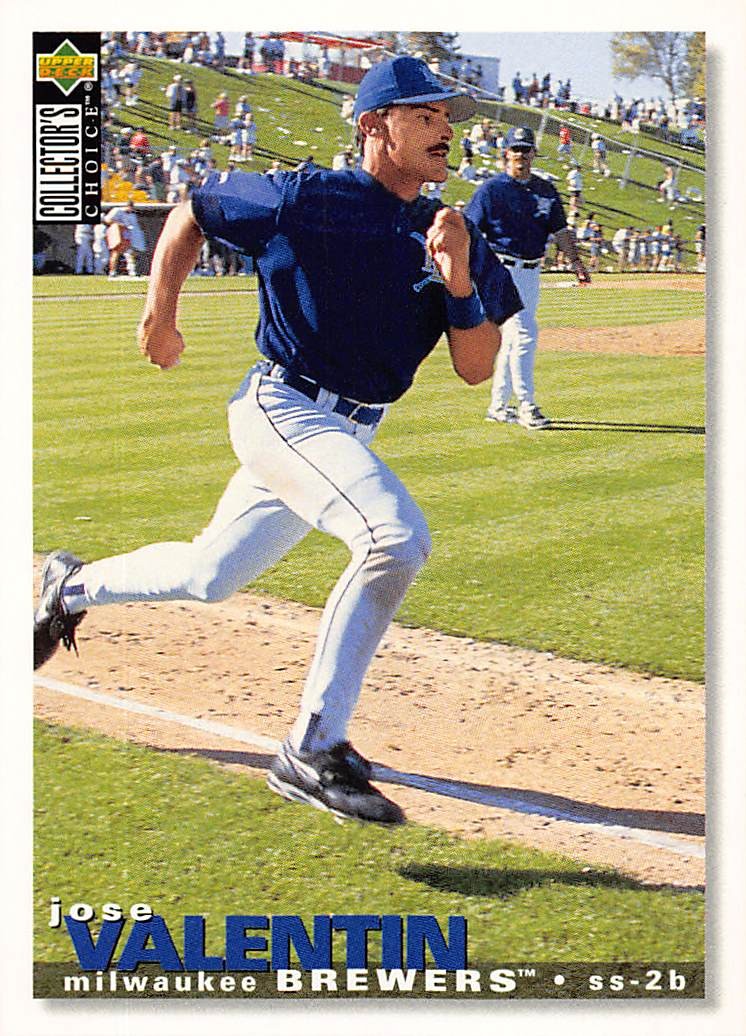 Jose Valentin 1995 Collector's Choice 176 Milwaukee Brewers Baseball Card