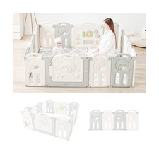 Fortella Cloud Castle Playpen with 4-Panel Extension