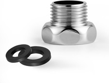 Shower Hose Reducer Adaptor Connection 3/4"(25Mm) Female to 1/2"(20Mm) Male, Chr