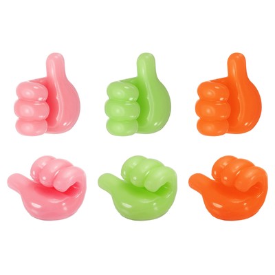6 Pcs Cord Holders Cable Clips Nightstand Wire Organizer Green, Pink, Orange
