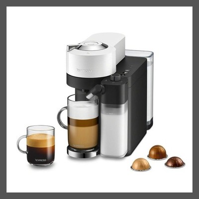 Nespresso 60 oz Vertuo Lattissima White Espresso Maker DeLonghi ENV300W Single