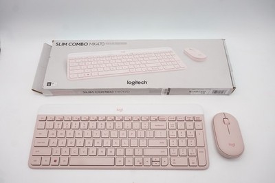 Logitech MK470 Keyboard Pink USB-A Low-Profile Full-Size Keyboard & Mouse Combo