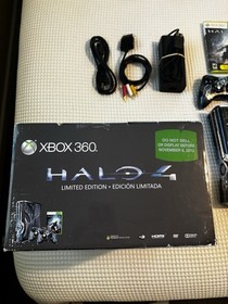 Microsoft Xbox 360 S Halo 4 Limited Edition 320GB Blue Console IN BOX - Tested